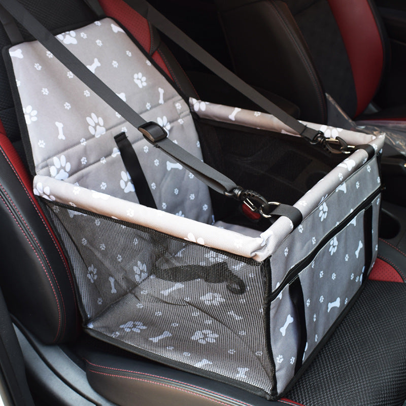 Waterproof Pet Car Seat for Small Dogs, Portable Dog Booster Seat with Safety Belt, Foldable Pet Travel Carrier Bag for Car Back Seat Front Seat