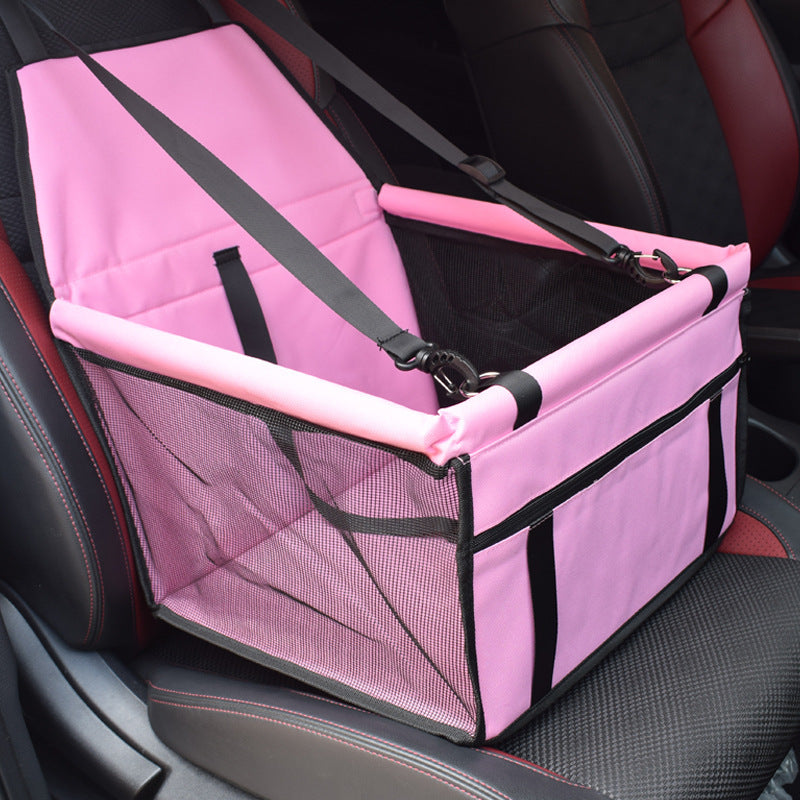 Waterproof Pet Car Seat for Small Dogs, Portable Dog Booster Seat with Safety Belt, Foldable Pet Travel Carrier Bag for Car Back Seat Front Seat