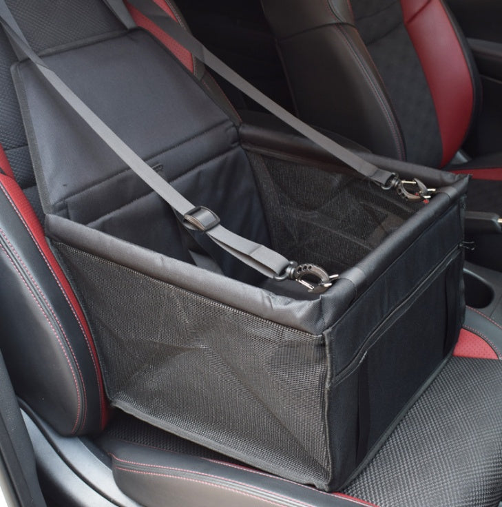 Waterproof Pet Car Seat for Small Dogs, Portable Dog Booster Seat with Safety Belt, Foldable Pet Travel Carrier Bag for Car Back Seat Front Seat