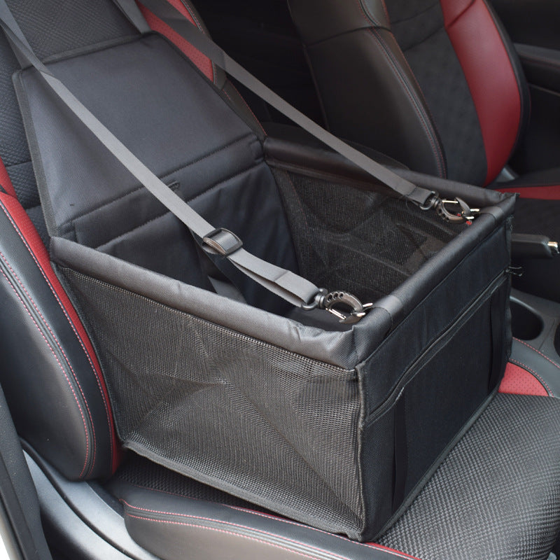 Waterproof Pet Car Seat for Small Dogs, Portable Dog Booster Seat with Safety Belt, Foldable Pet Travel Carrier Bag for Car Back Seat Front Seat
