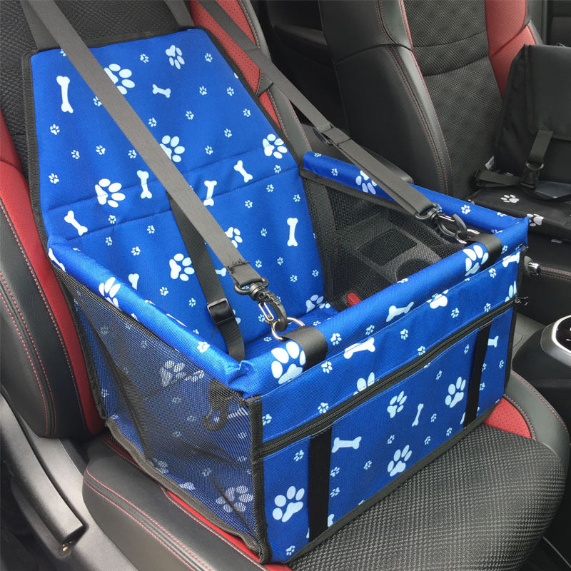 Waterproof Pet Car Seat for Small Dogs, Portable Dog Booster Seat with Safety Belt, Foldable Pet Travel Carrier Bag for Car Back Seat Front Seat