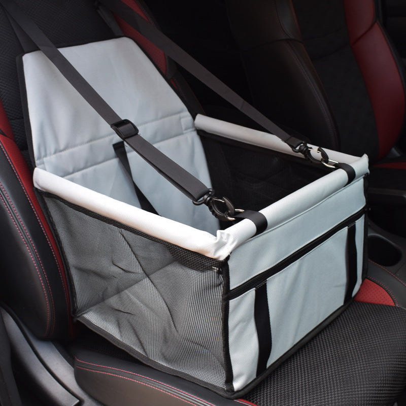 Waterproof Pet Car Seat for Small Dogs, Portable Dog Booster Seat with Safety Belt, Foldable Pet Travel Carrier Bag for Car Back Seat Front Seat