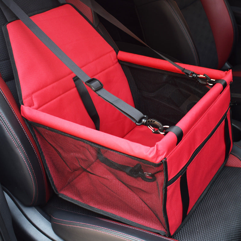 Waterproof Pet Car Seat for Small Dogs, Portable Dog Booster Seat with Safety Belt, Foldable Pet Travel Carrier Bag for Car Back Seat Front Seat