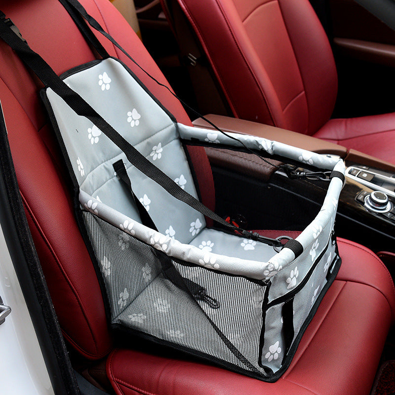 Waterproof Pet Car Seat for Small Dogs, Portable Dog Booster Seat with Safety Belt, Foldable Pet Travel Carrier Bag for Car Back Seat Front Seat