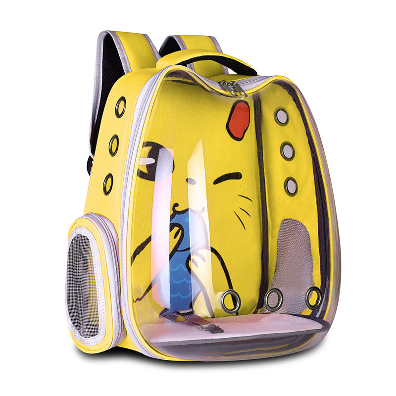 Pet Space Capsule Backpack Breathable Pet Travel Bag for Cat & Small Dog