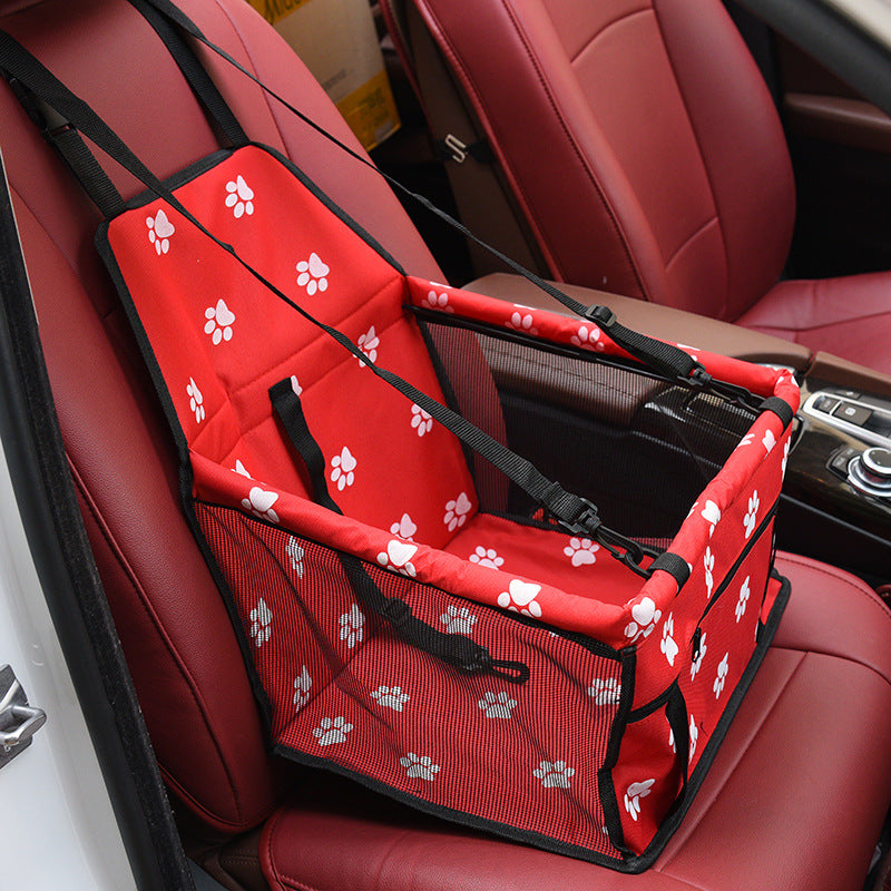Waterproof Pet Car Seat for Small Dogs, Portable Dog Booster Seat with Safety Belt, Foldable Pet Travel Carrier Bag for Car Back Seat Front Seat