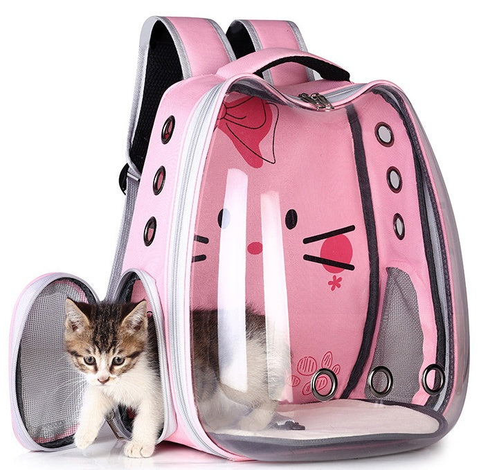 Pet Space Capsule Backpack Breathable Pet Travel Bag for Cat & Small Dog