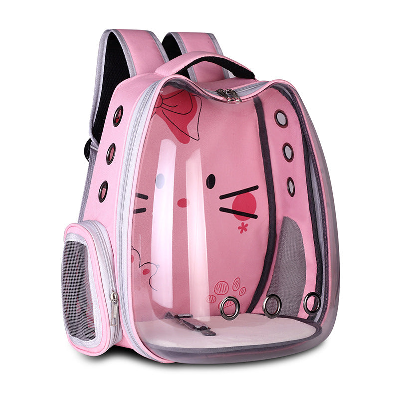 Pet Space Capsule Backpack Breathable Pet Travel Bag for Cat & Small Dog