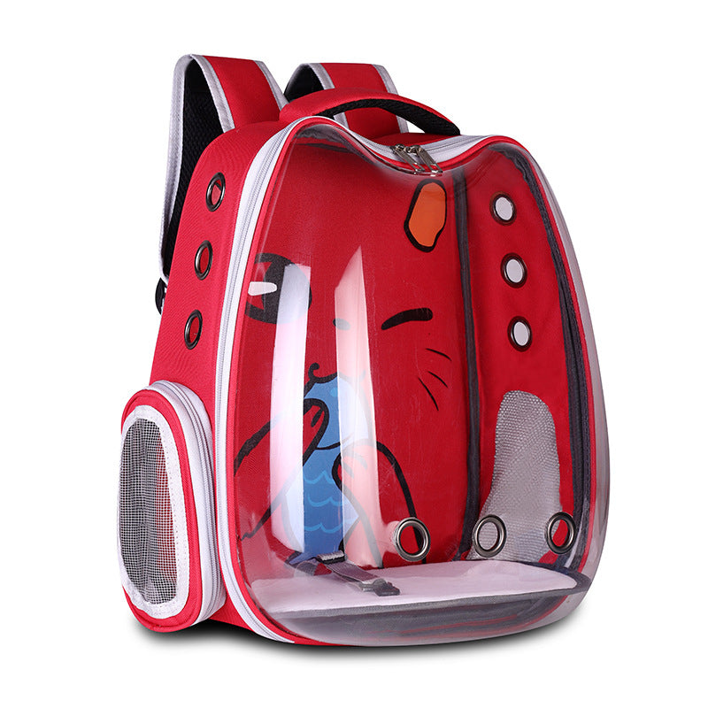 Pet Space Capsule Backpack Breathable Pet Travel Bag for Cat & Small Dog